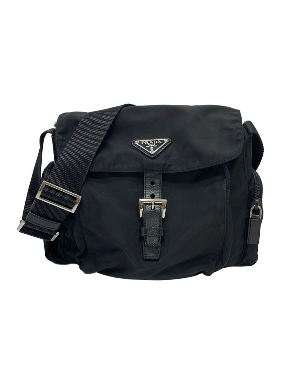 Prada Shoulder Bag Black Leather